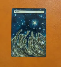 Space Themed Plains - Altered Art Mtg Hand Painted EDH Commander - Image 1