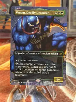 Venom, Deadly Devourer (Borderless) #22 (NM) Spider-Man SPE Magic MTG - Image 1