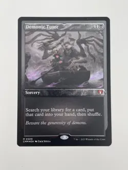 Demonic Tutor (Etched Foil) MTG Commander Masters NM - Image 1