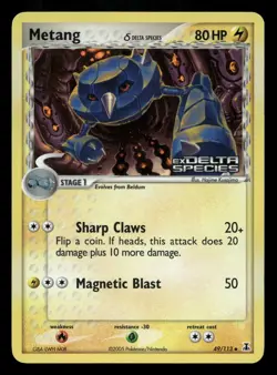 Metang 49/113 Delta Species Stamped Reverse Holo Pokemon NM - Image 1
