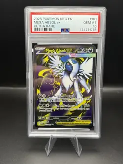 2025 POKEMON MEG EN-MEGA EVOLUTION ULTRA RARE #161 MEGA ABSOL EX PSA 10 - Image 1