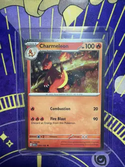 Charmeleon 005/165 *SWIRL* Paldean Fates Cosmos Holo Rare Pokemon NM/M - Image 3