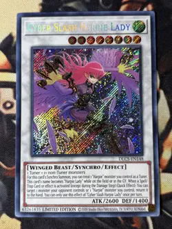 Yugioh: Cyber Slash Harpie Lady - DLCS-EN148 - Secret Rare - Limited Edition NM - Image 1