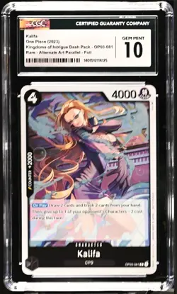 Kalifa One Piece (2023) Dash Pack #OP03-081 Foil CGC 10 GEM MINT POP 2 - Image 1
