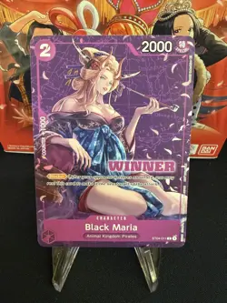 Black Maria Tournament Pack Vol. 2 Winner One Piece Promo Card ST04-011 - Image 1