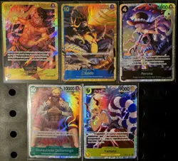 ONE PIECE CCG ACE & KAIDO SEC RARES + 3 SRs W/ EB03 PERONA NM+ - Image 1