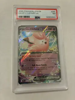 2025 Pokemon Lillie’s Clefairy EX #56/159 PSA 7 Journey Together Card ✨ - Image 1
