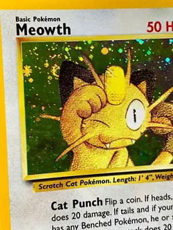 Meowth 10 *SWIRL* Gameboy WOTC Black Star Promo 2000 Pokemon - Image 4