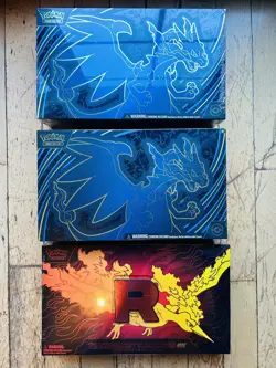 Pokemon TCG: 2x Mega Charizard X & 1x Team Rocket’s Moltres ex UPC Bundle SEALED - Image 1