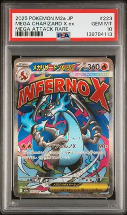 Mega Charizard X ex Mega Attack Rare PSA 10 Japanese Pokemon Mega Dream 223/193 - Image 1