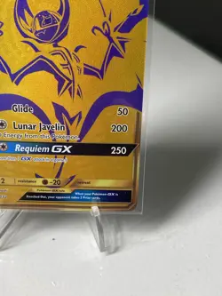 Pokemon TCG - Lunala GX - Hidden Fates SM103a Black Star Promo Gold Full Art - Image 5