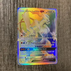 Pokemon White Kyurem GX 74/70 Dragon Majesty Secret Rare Full Art Basic 190HP - Image 1