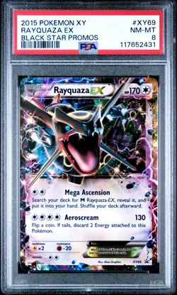 2015 POKEMON BLACK STAR PROMO RAYQUAZA #XY69 PSA 8 NM #117652431 - Image 1