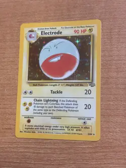 Electrode 2/64 Holo Rare - Jungle Unlimited - Pokemon TCG 1999 Vintage LP - Image 1