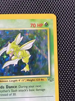 Pokemon TCG Scyther Jungle 10/64 Holo Unlimited Holo Rare LP/NM - Image 3