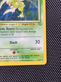 Pokemon TCG Scyther Jungle 10/64 Holo Unlimited Holo Rare LP/NM - Image 4