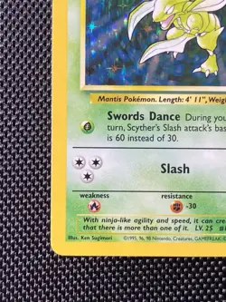 Pokemon TCG Scyther Jungle 10/64 Holo Unlimited Holo Rare LP/NM - Image 5