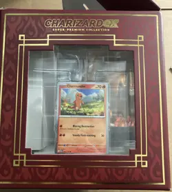 4 Sets Of Charizard Ex Super Premium Collection Box Figure, Promo Cards No Packs - Image 3
