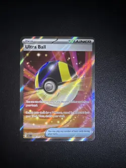 Pokemon TCG Ultra Ball Full Art Trainer-Item Holo Card 264/217 - Image 1