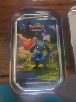 Pokemon Trading Card Game Riolu Tin ONLY With Sticker - Image 2