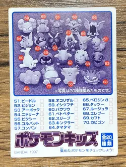 Pokemon Kids' Mini Card Primeape Nintendo Bandai Pocket Monsters 1998 Japan - Image 2