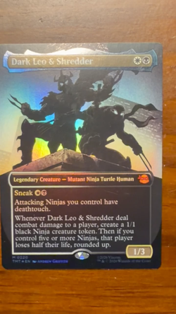 Dark Leo & Shredder Borderless Foil MTG TMNT M 0220 Magic The Gathering NM/M - Image 2
