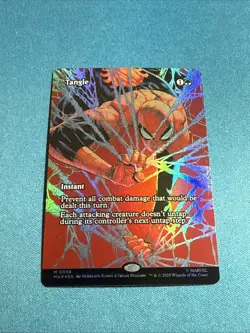 TANGLE Borderless Foil Marvel’s Spiderman Magic The Gathering Mythic 0038 - Image 1