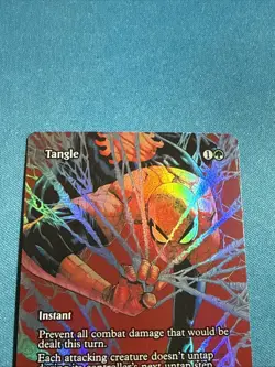 TANGLE Borderless Foil Marvel’s Spiderman Magic The Gathering Mythic 0038 - Image 2