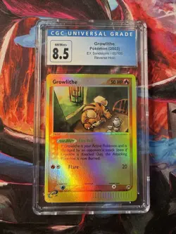 2003 Pokemon EX Sandstorm Growlithe Reverse Foil #65 CGC 8.5 - Image 1