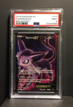 2016 Espeon EX | BreakPoint TURBOfieber | PSA 9 Mint | englisch | Psiana Pokemon - Image 1