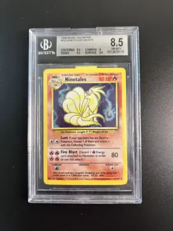Ninetales #12 1999 Pokemon Base Set Holo BGS Beckett 8.5 Vintage Rare NM - Image 1