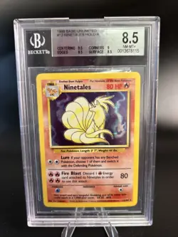 Ninetales #12 1999 Pokemon Base Set Holo BGS Beckett 8.5 Vintage Rare NM - Image 3