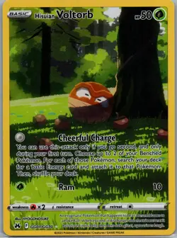 Pokemon TCG Crown Zenith: Galarian Gallery #GG01/GG70 Hisuian Voltorb NM - Image 1