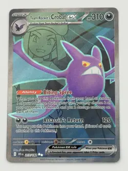 Pokemon Team Rocket’s Crobat ex 217/182 Destined Rivals Ultra Rare - Image 1
