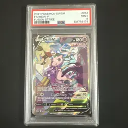 2021 POKEMON SWORD & SHIELD FUSION STRIKE #251 FULL ART/MEW V PSA 9 - Image 1