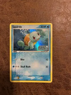 Pokemon TCG Squirtle Card 63/100 EX Crystal Guardians Reverse Holo Stamped LP - Image 1