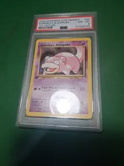 2000 POKEMON GYM HEROES 1ST EDITION #95 SABRINA'S SLOWPOKE PSA 8 - Image 1