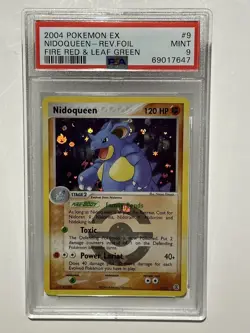 2004 Pokemon EX Fire Red & Leaf Green - Nidoqueen Rev.Foil #9 PSA 9 MINT - Image 1