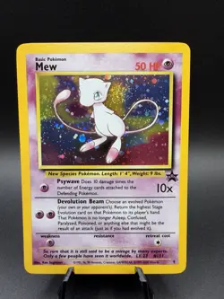 POKEMON TCG #9 * MEW * BLACK STAR PROMO * 2000 HOLO RARE TCG M37 - Image 1