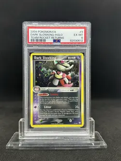 2004 Pokemon EX Team Rocket Returns Dark Slowking 9/109 Holo PSA 6 EX-NM English - Image 1
