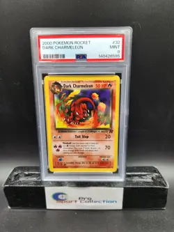 2000 POKEMON TEAM ROCKET DARK CHARMELEON NON-HOLO #32 PSA 9 - Image 1