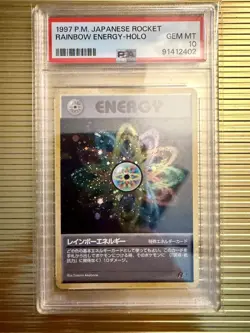Pokemon 1997 Rainbow Energy PSA 10 Gem Mint Holo Japanese Team Rocket - Image 1