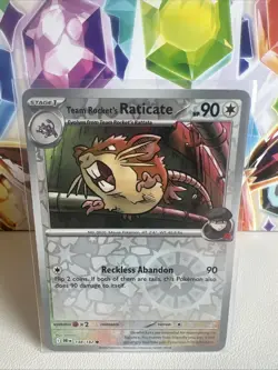 Team Rocket's Raticate 148/182 Common Reverse Holo Pokemon Destined Rivals NM - Image 1