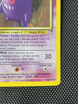 Pokemon TCG Gengar - 11/110 - Fossil Holo Rare English LP+ - Image 4