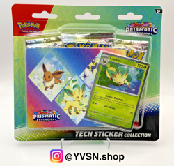Pokemon Prismatic Evolution Tech Sticker Collection Sealed Leafeon Promo x 1 - Image 1
