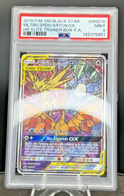 Pokemon Moltres Zapdos Articuno GX SM210 Holo Black Star Promo Tag Team PSA - Image 1