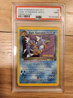 PSA 9 Pokemon Dark Gyarados Team Rocket Prerelease Holo Rare Promo #8 PSA 9 Mint - Image 1
