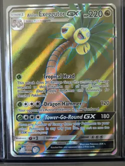 Alolan Exeggutor GX 107/111 Crimson Invasion Full Art Holo Pokemon Card NM - Image 1