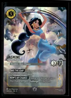Disney Lorcana Fabled Jasmine - Fearless Princess - Enchanted - 240/204 - NM - Image 1