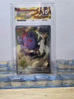 N's Zorua SVP 189 Ace 10 Graded Pokemon Card Black Star Promo Journey Together - Image 1